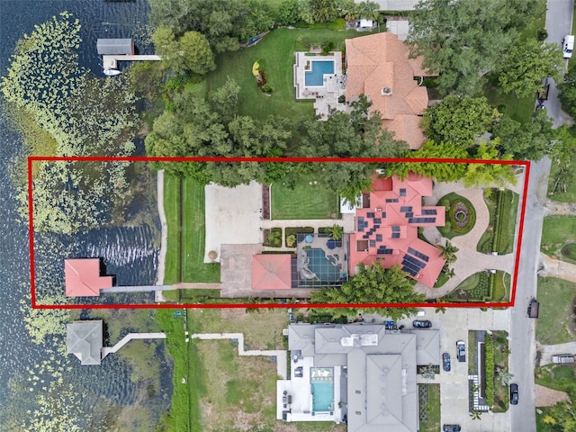 10545 Down Lakeview Cir, Windermere, FL 34786 - aerial view of property's location featuring property boundaries highlighted