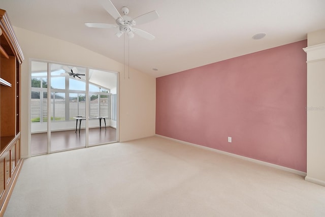 1762 Laurel Brook Loop, Casselberry, FL 32707 - unfurnished room with ceiling fan, lofted ceiling, and carpet flooring