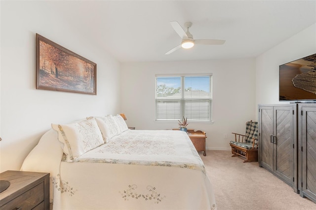 4021 Mayhill Loop, Eustis, FL 32736 - bedroom with light colored carpet and a ceiling fan