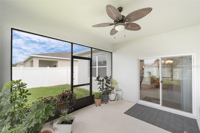 4021 Mayhill Loop, Eustis, FL 32736 - sunroom / solarium with a ceiling fan