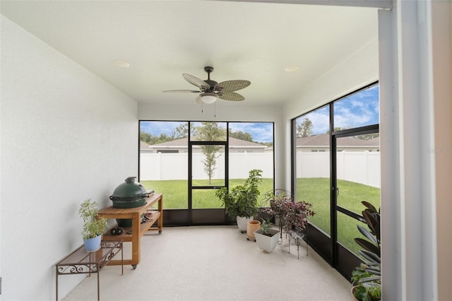 4021 Mayhill Loop, Eustis, FL 32736 - sunroom with ceiling fan