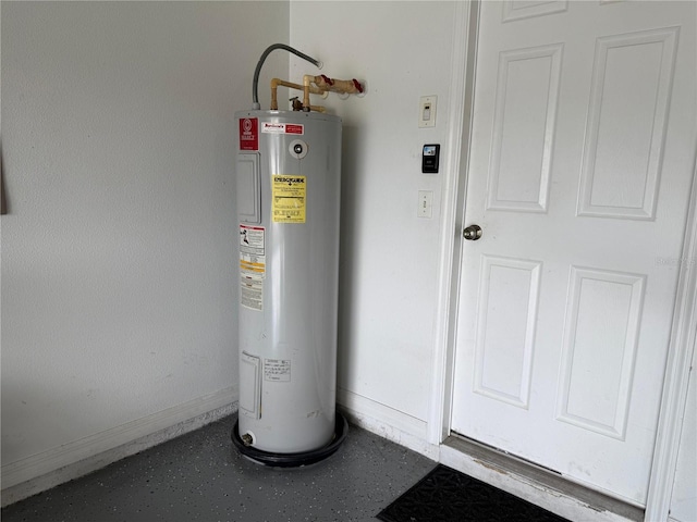 633 Flower Fields Ln, Orlando, FL 32824 - utility room with electric water heater
