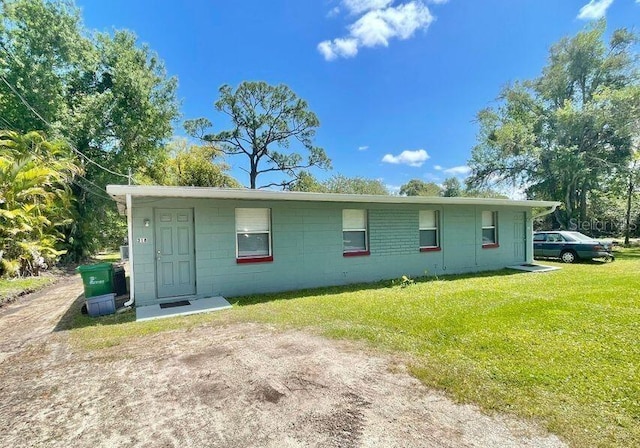 316AND318 Bay Ave, Cocoa, FL 32922 - view of front of property with a front yard and concrete block siding