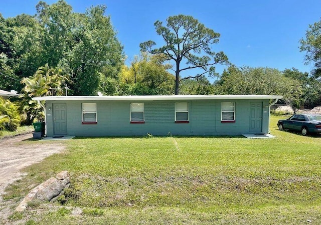 316AND318 Bay Ave, Cocoa, FL 32922 - view of front facade with a front yard and concrete block siding
