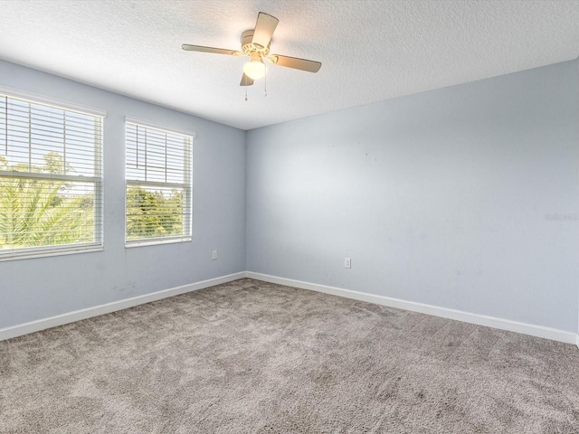 2452 Camden Park Ave, Davenport, FL 33837 - spare room featuring a textured ceiling, carpet flooring, and a ceiling fan