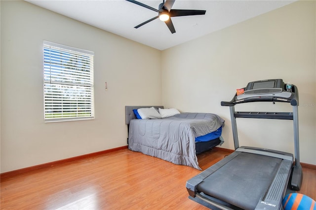 18852 Starry St, Orlando, FL 32833 - bedroom with wood finished floors and a ceiling fan