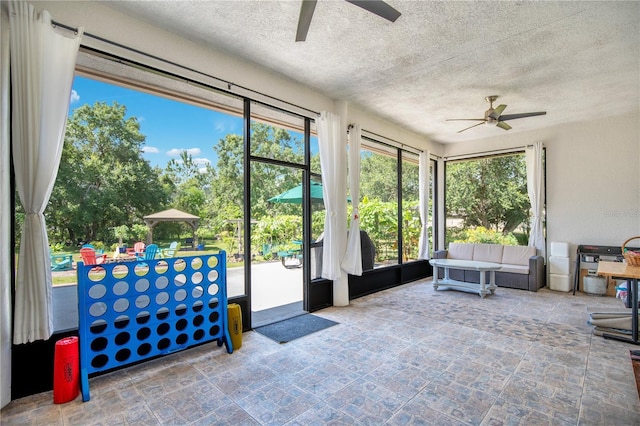 18852 Starry St, Orlando, FL 32833 - sunroom / solarium with view of wooded area