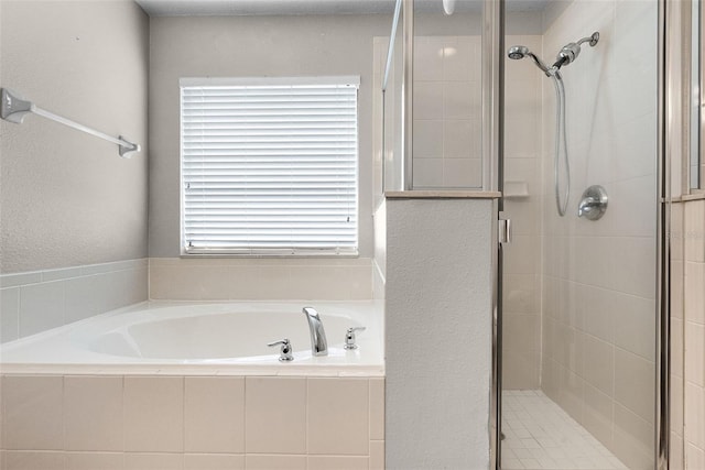 2885 Lafayette Trace Dr, Saint Cloud, FL 34772 - full bathroom featuring a garden tub and a shower stall