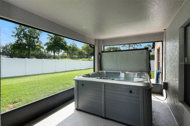 2885 Lafayette Trace Dr, Saint Cloud, FL 34772 - sunroom / solarium featuring a jacuzzi
