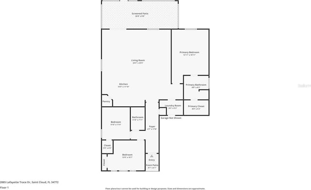 2885 Lafayette Trace Dr, Saint Cloud, FL 34772 - view of room layout