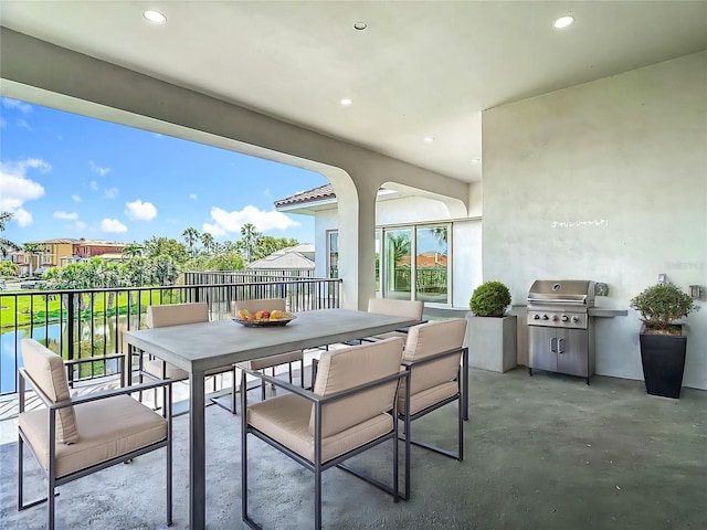 1329 Jumana Loop, Apollo Beach, FL 33572 - view of patio with a grill and outdoor dining space