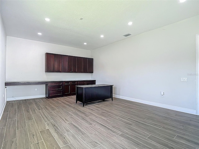 1329 Jumana Loop, Apollo Beach, FL 33572 - office space with light wood-type flooring, built in desk, and recessed lighting