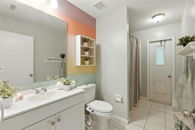 2212 Clementine Trl, Clermont, FL 34714 - bathroom with tile patterned flooring, vanity, and a shower with curtain