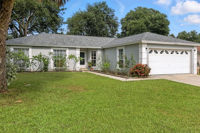 2212 Clementine Trl, Clermont, FL 34714 - ranch-style house featuring stucco siding, a garage, driveway, and a shingled roof