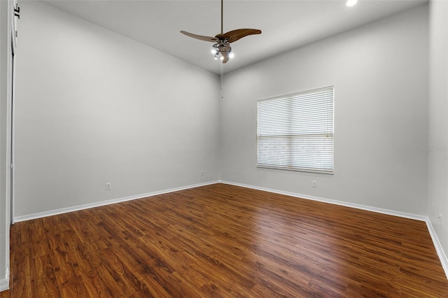 2495 Squaw Crk, Clermont, FL 34711 - empty room featuring dark wood-type flooring, a ceiling fan, and recessed lighting