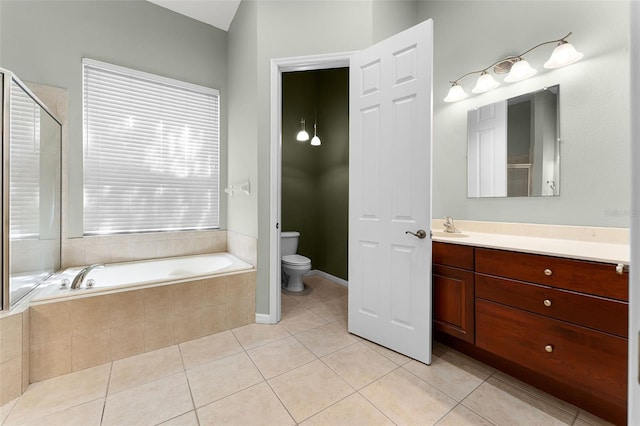2495 Squaw Crk, Clermont, FL 34711 - full bath with a bath, vanity, and tile patterned floors