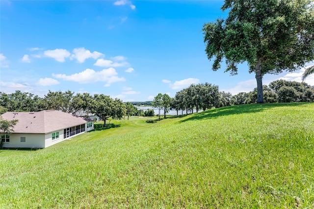 2495 Squaw Crk, Clermont, FL 34711 - view of green lawn with a water view and view of scattered trees