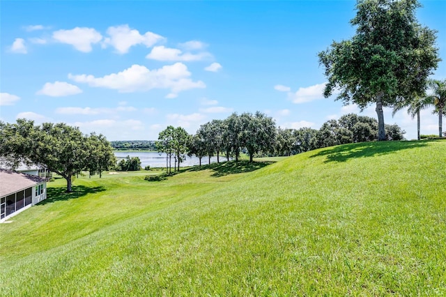 2495 Squaw Crk, Clermont, FL 34711 - view of green lawn with a water view and golf course view