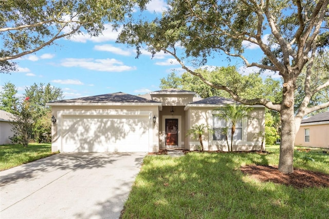 988 Vanderbilt Dr, Eustis, FL 32726 - view of front of home featuring a garage, driveway, and a front yard