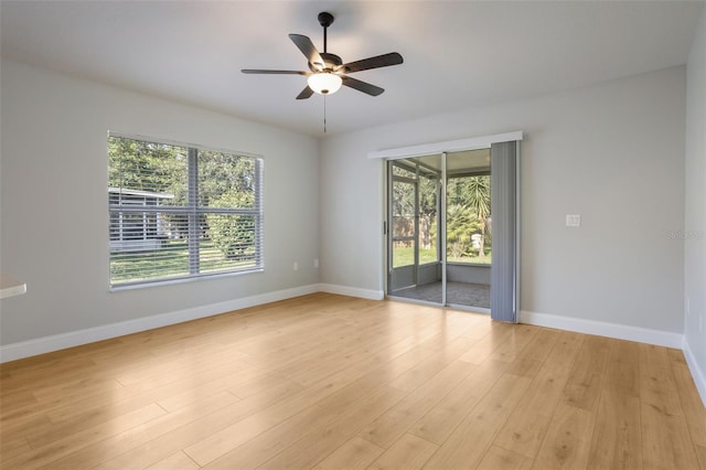 988 Vanderbilt Dr, Eustis, FL 32726 - unfurnished room featuring a ceiling fan and light wood-style floors