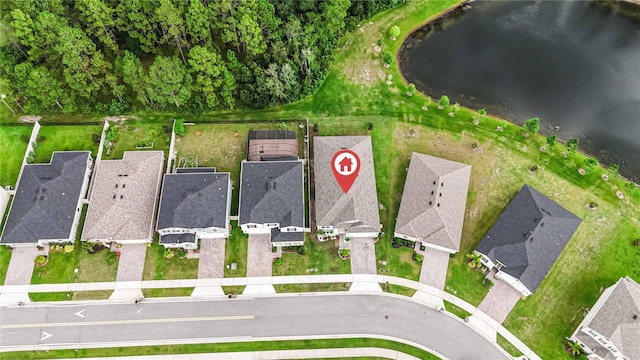 16400 Winding Preserve Cir, Clermont, FL 34714 - aerial perspective of suburban area with a nearby body of water