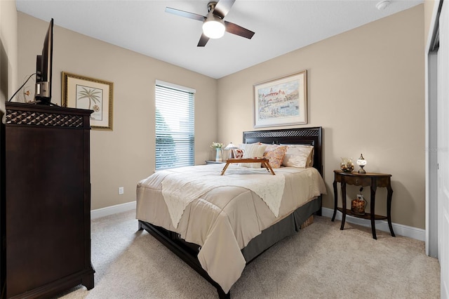 1208 Fieldstone Cir, Oviedo, FL 32765 - bedroom with light carpet and a ceiling fan