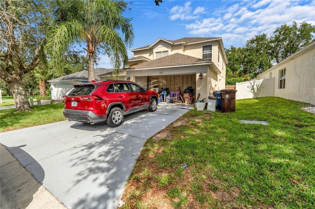 1305 Rebecca Dr, Haines City, FL 33844 - view of front of home with concrete driveway, roof with shingles, and stucco siding