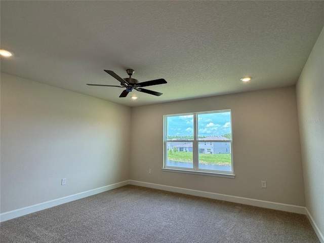 4101 Sagefield Dr, Harmony, FL 34773 - carpeted spare room featuring recessed lighting, ceiling fan, and a textured ceiling