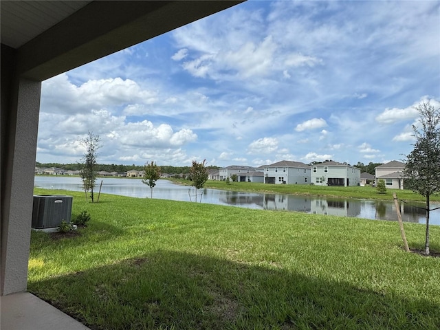 4101 Sagefield Dr, Harmony, FL 34773 - view of green lawn featuring a water view and a residential view