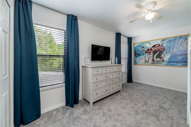 2792 Roccella Ct, Kissimmee, FL 34747 - bedroom featuring light colored carpet and a ceiling fan