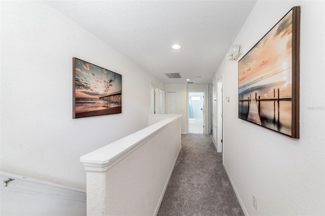 2792 Roccella Ct, Kissimmee, FL 34747 - hallway featuring carpet, an upstairs landing, and recessed lighting