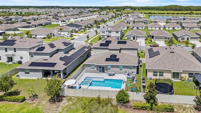 4491 Holstein St, Saint Cloud, FL 34772 - aerial view of residential area featuring a pool and a large body of water
