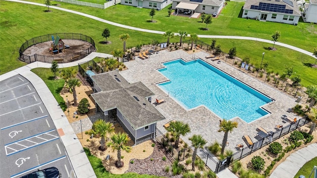 4491 Holstein St, Saint Cloud, FL 34772 - bird's eye view of a pool area