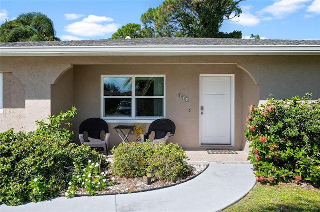 874 Acadia Rd, Venice, FL 34293 - entrance to property with stucco siding