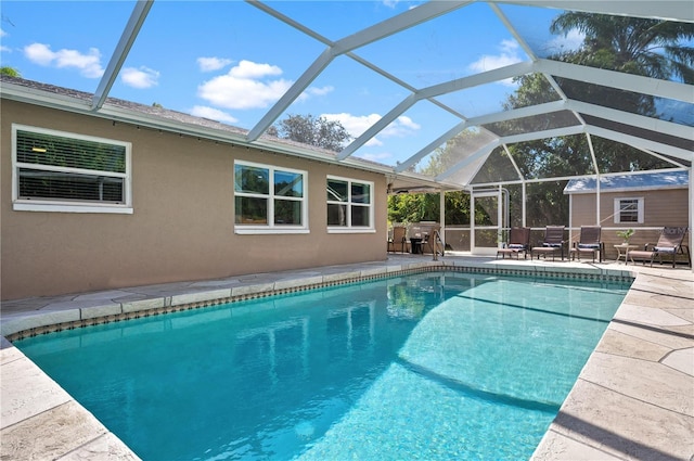 874 Acadia Rd, Venice, FL 34293 - outdoor pool featuring a patio and a lanai