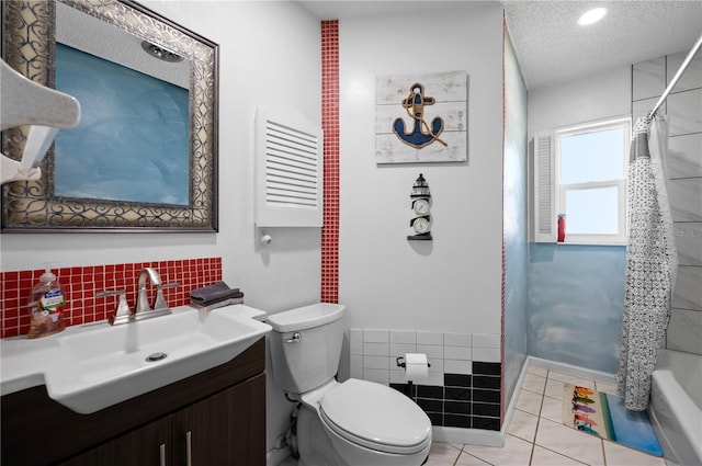 874 Acadia Rd, Venice, FL 34293 - full bath featuring vanity, shower / tub combo, and tile patterned floors