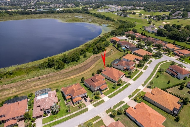 3546 Mediterra Dr, Clermont, FL 34711 - aerial overview of property's location with a large body of water and nearby suburban area