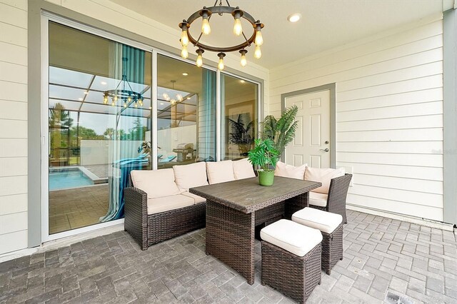 927 Paradise Dr, Davenport, FL 33897 - view of patio with outdoor dining area and an outdoor pool