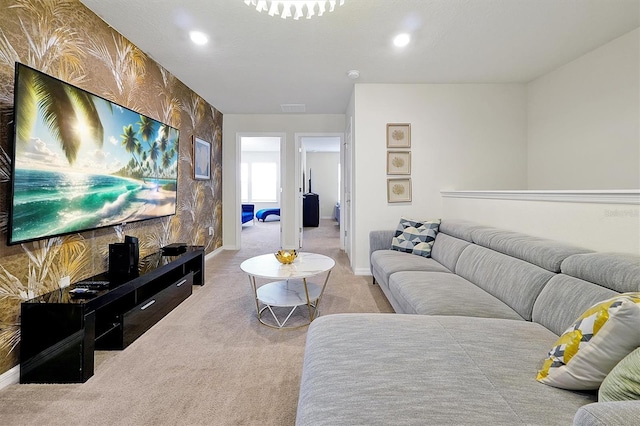927 Paradise Dr, Davenport, FL 33897 - carpeted living room featuring recessed lighting