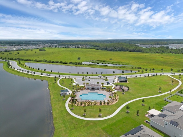 617 Hitch Loop, Saint Cloud, FL 34772 - bird's eye view of a pool area and a large body of water