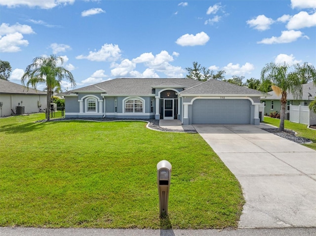 198 Porto Velho St, Punta Gorda, FL 33983 - ranch-style house with stucco siding, a garage, and driveway