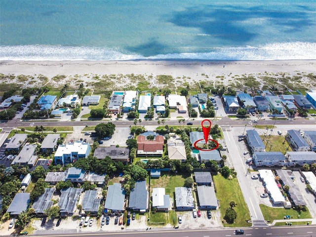 686 S Atlantic Ave Unit 1-8, Cocoa Beach, FL 32931 - aerial overview of property's location featuring waterfront with a beach and nearby suburban area