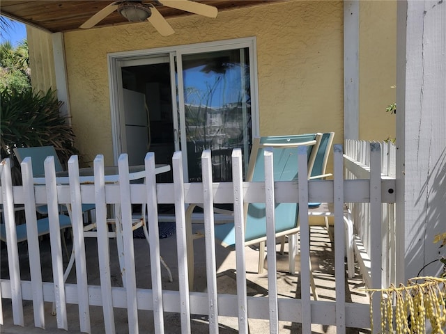 686 S Atlantic Ave Unit 1-8, Cocoa Beach, FL 32931 - view of patio / terrace featuring a ceiling fan