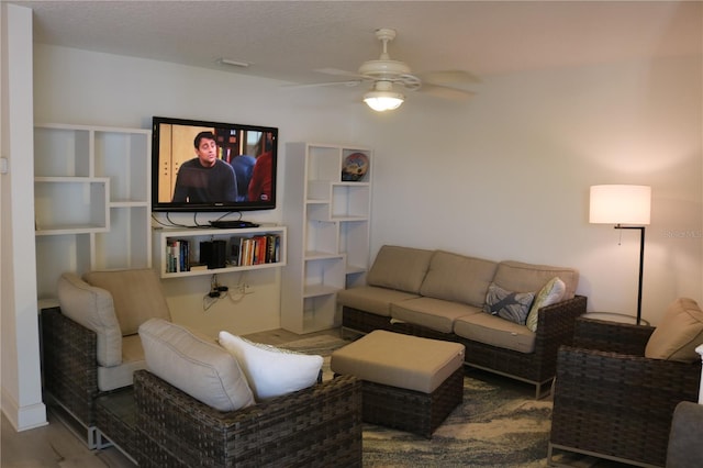 686 S Atlantic Ave Unit 1-8, Cocoa Beach, FL 32931 - living area with ceiling fan