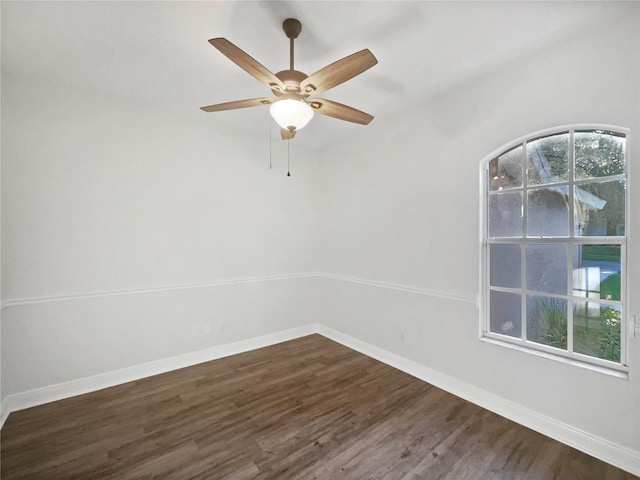 4615 River Overlook Dr, Valrico, FL 33596 - unfurnished room with dark wood-style flooring and a ceiling fan