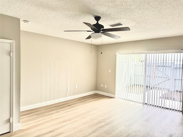 6054 Amberly Ct Unit T21, Orlando, FL 32822 - spare room with light wood finished floors, ceiling fan, a textured ceiling, and a smoke detector
