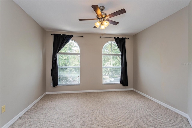 5072 Cypress Branch Pt, Oviedo, FL 32765 - carpeted empty room with baseboards and ceiling fan
