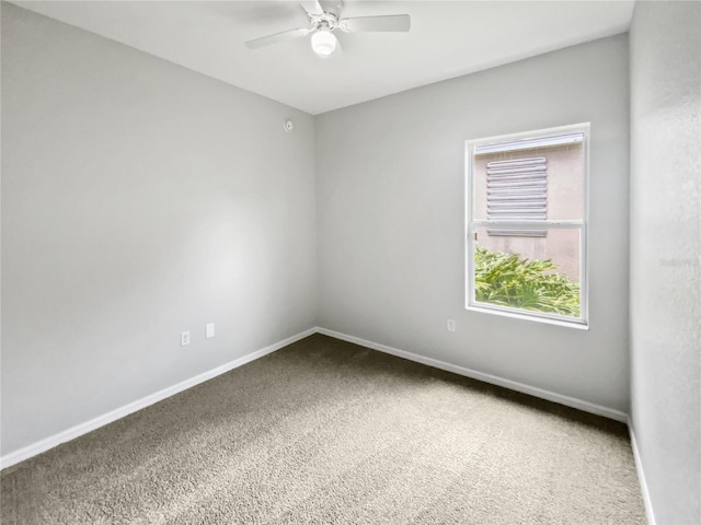 6303 Twin Bridges Dr, Zephyrhills, FL 33541 - carpeted empty room featuring a ceiling fan and baseboards