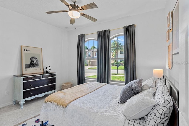 1193 Woods Landing Dr, Minneola, FL 34715 - bedroom with carpet and ceiling fan