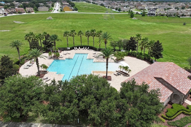 1193 Woods Landing Dr, Minneola, FL 34715 - aerial view of residential area featuring a pool